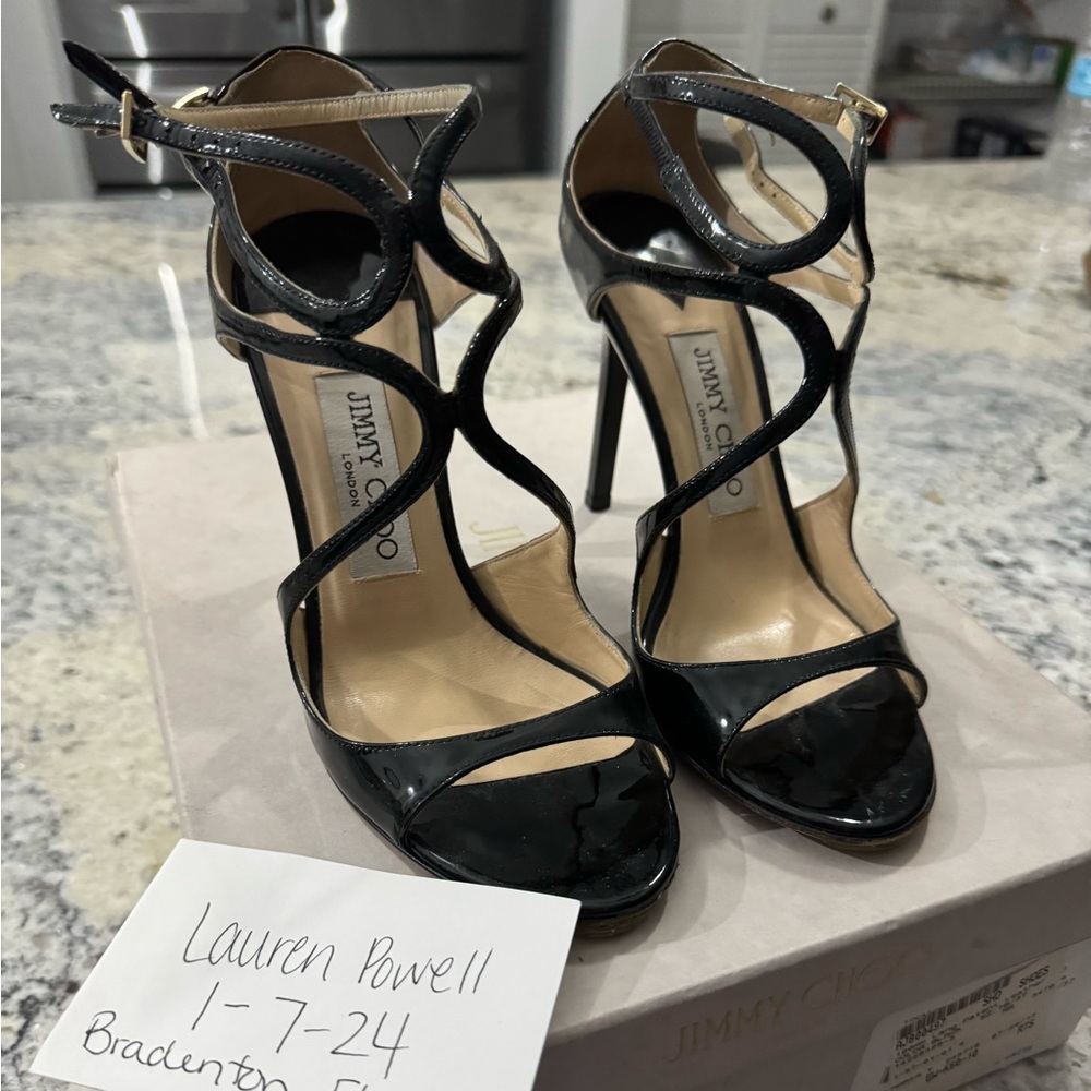 Jimmy Choo Black Heels Lang size 37 (US 6.5)